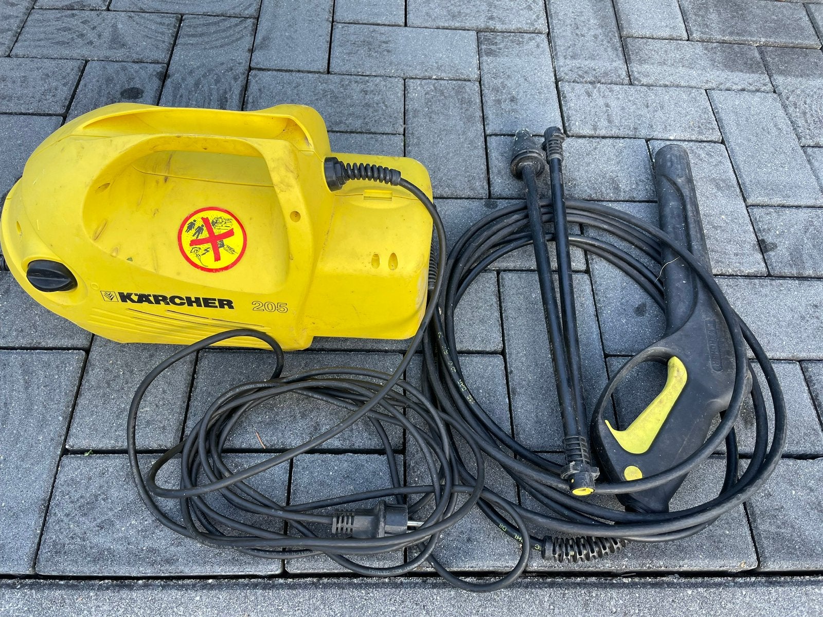 Hogedrukreiniger Kärcher 205, met vuilfrees, Ophalen, Gebruikt, Elektrisch