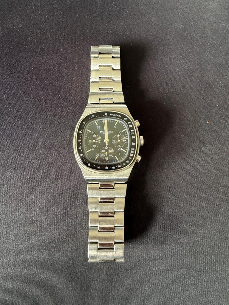 Jacob Zech Florence Chronograaf Herenhorloge Z3.1535.001, Sieraden, Tassen en Uiterlijk, Horloges | Heren, Overige merken, Staal