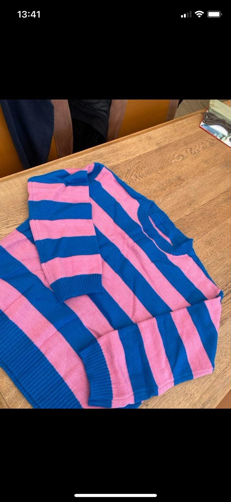 Gestreepte trui roze en blauw, Kleding | Dames, Ophalen, Nieuw, Maat 36 (S), Roze