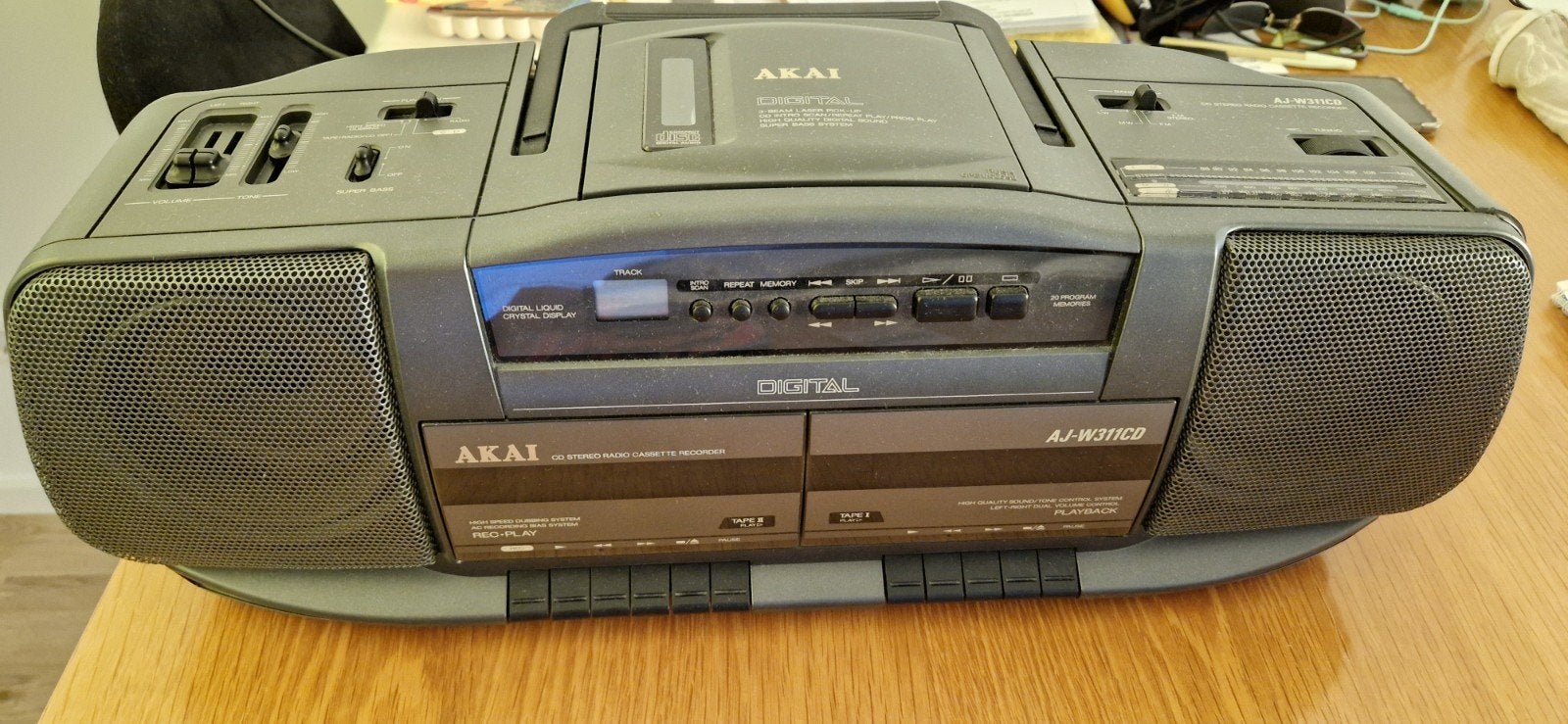 Akai AJ-W311CD Stereo Radio Cassette Recorder, Ophalen, Gebruikt, Radio, Met cd-speler