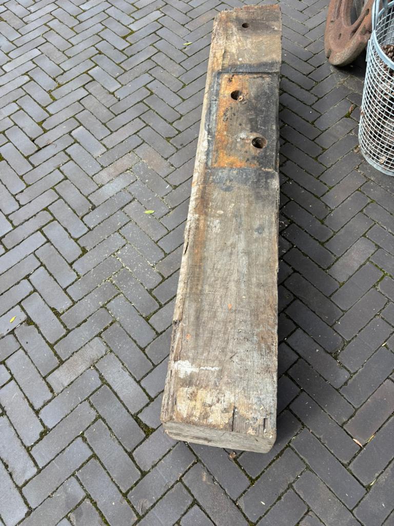 Houteren balk, meerpaal, bankje, lampenpaal, Doe-het-zelf en Verbouw, Hout en Planken, Ophalen, Gebruikt, 50 mm of meer, Balk