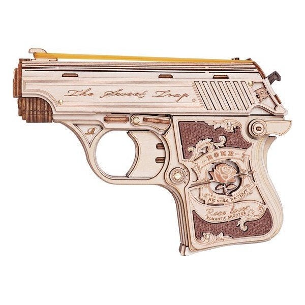 Robotime Mini Gun LQ502 Bouwpakket Nieuw, ROKR, Gebouwen, Nieuw, Meerkleurig