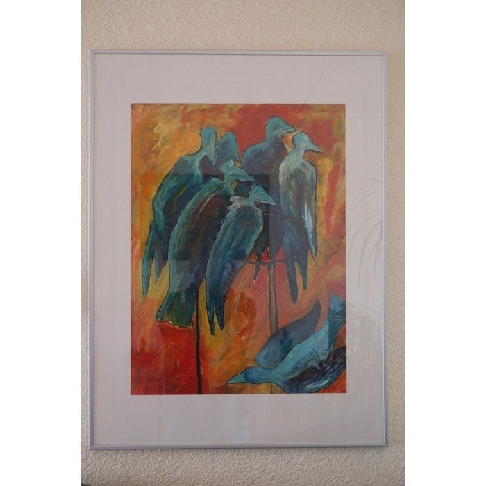 # Uniek aquarel schilderij van Kunstenares Anita Ammerlaan, Ophalen, Aquarel, Dieren