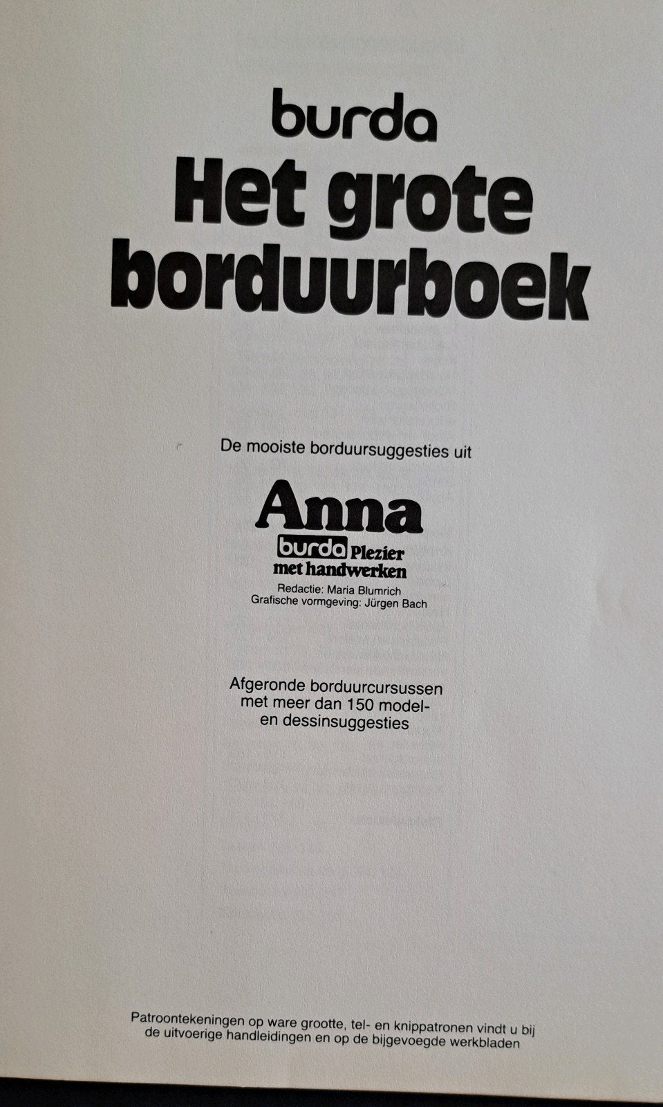 Burda 't Grote Borduurboek - Geïllustreerde Borduurcursussen, Ophalen of Verzenden, Gebruikt, Handborduren, Patroon
