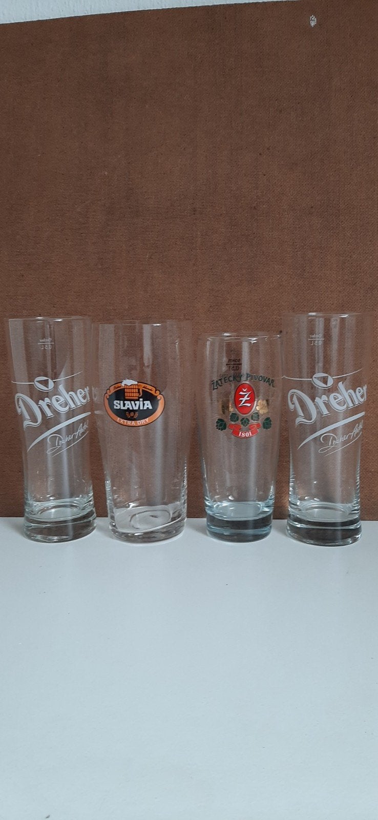 4 vintage bierglazen, Verzamelen, Biermerken, Ophalen of Verzenden, Zo goed als nieuw, Glas of Glazen, Overige merken