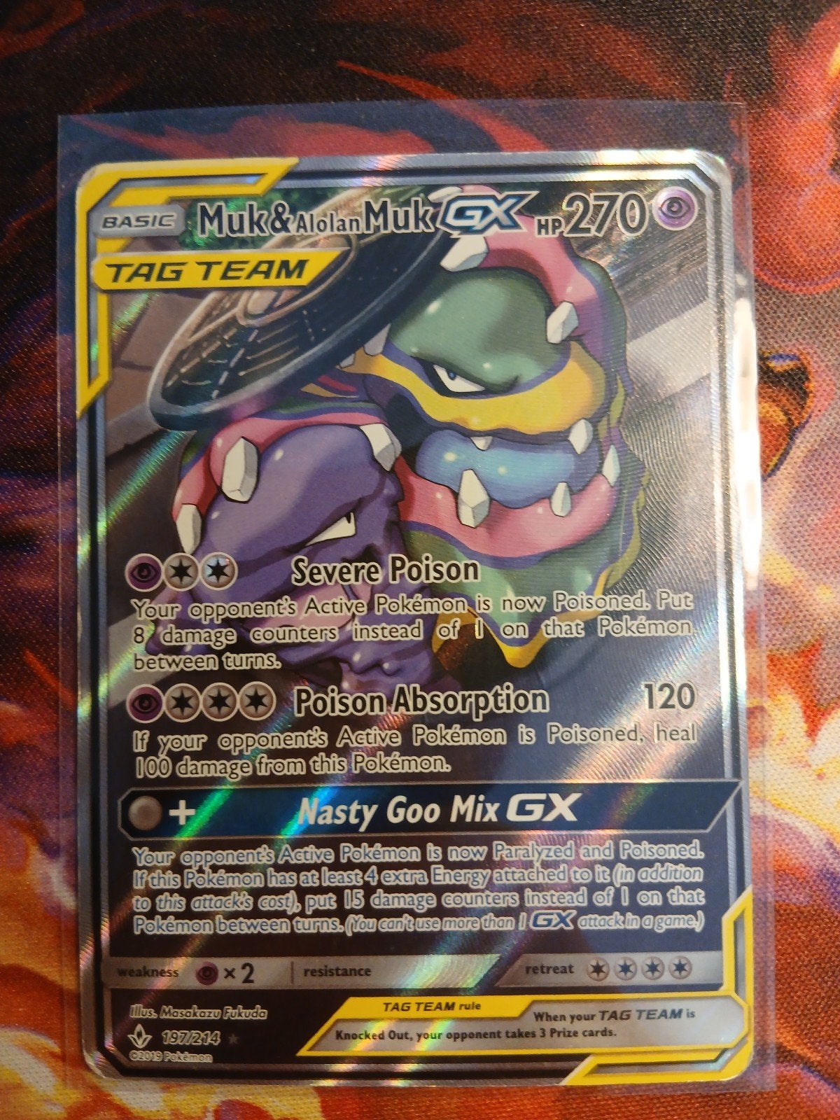 Muk & alolan Muk tag team alt art, Ophalen of Verzenden, Zo goed als nieuw, Losse kaart