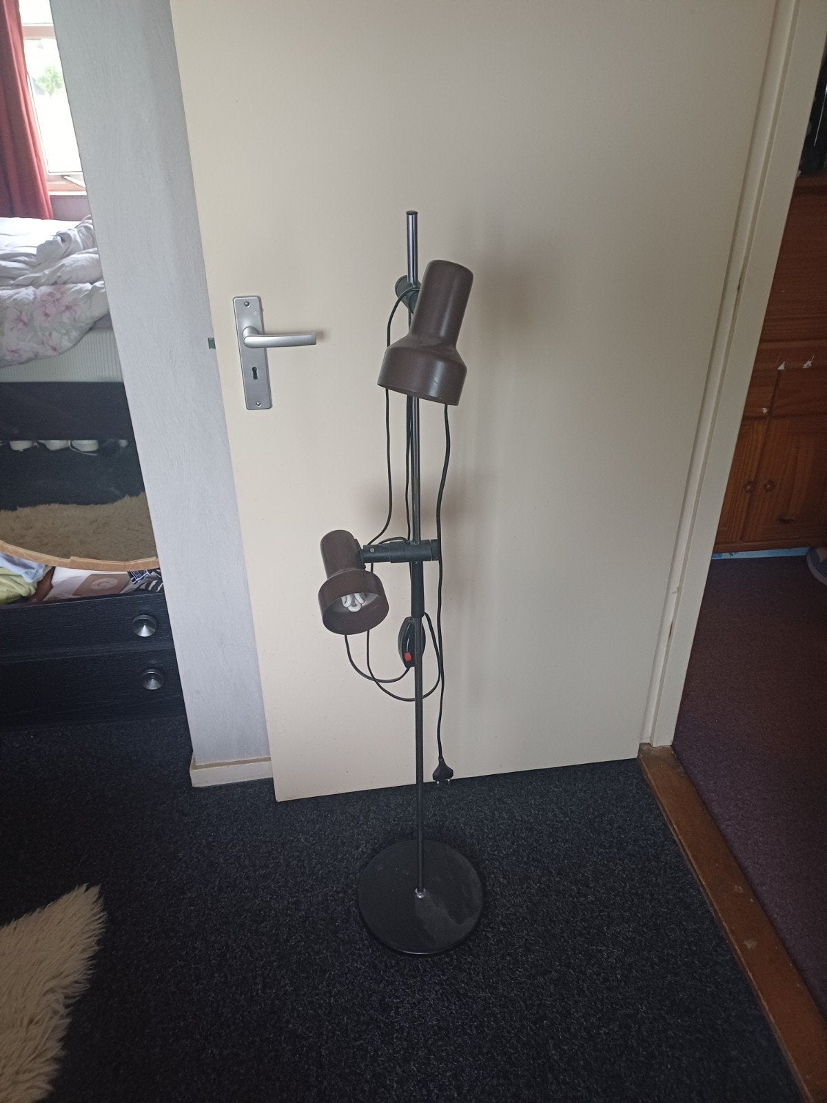 Retro jaren 60/ 70 vloerlamp zie foto's, Ophalen of Verzenden, Zo goed als nieuw, 150 tot 200 cm