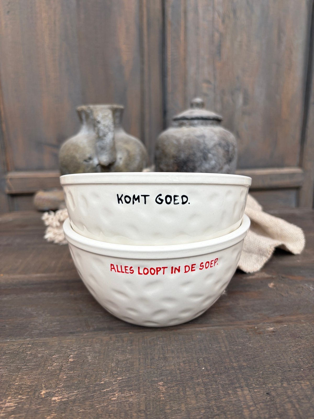 Anna + Nina voor Unox soepkommen - 2 stuks, Overige merken, Verzenden, Keramiek, Nieuw