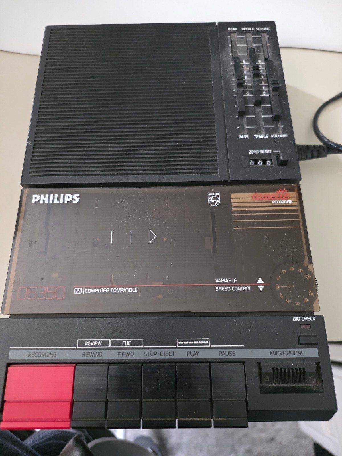 Philips D6350 Cassettespeler - Voor de hobbyist, Ophalen of Verzenden, Enkel, Philips, Tape counter
