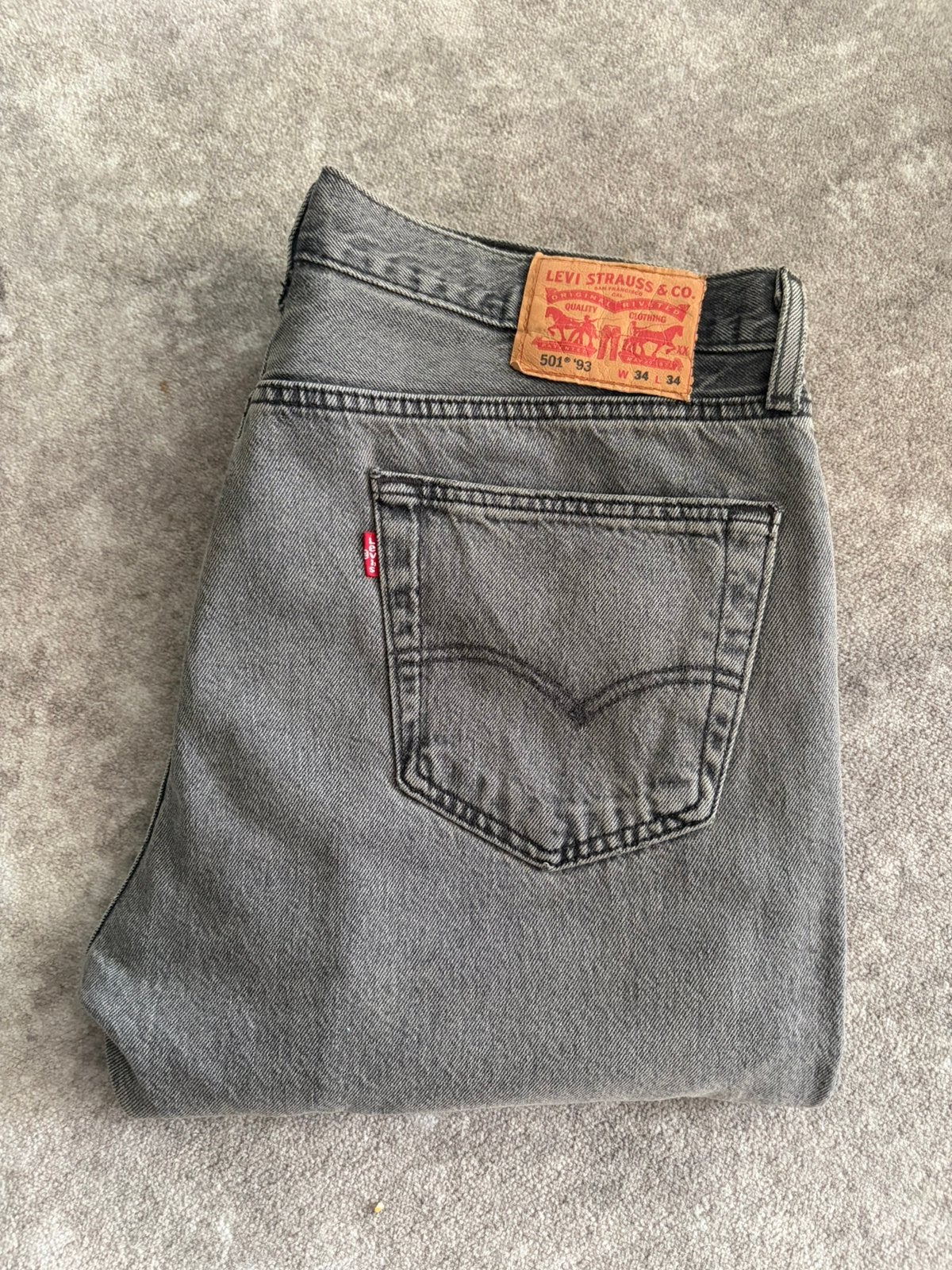 Levi’s 501 ‘93 denim jeans, Kleding | Heren, Ophalen of Verzenden, Zo goed als nieuw, Grijs, W33 - W34 (confectie 48/50)