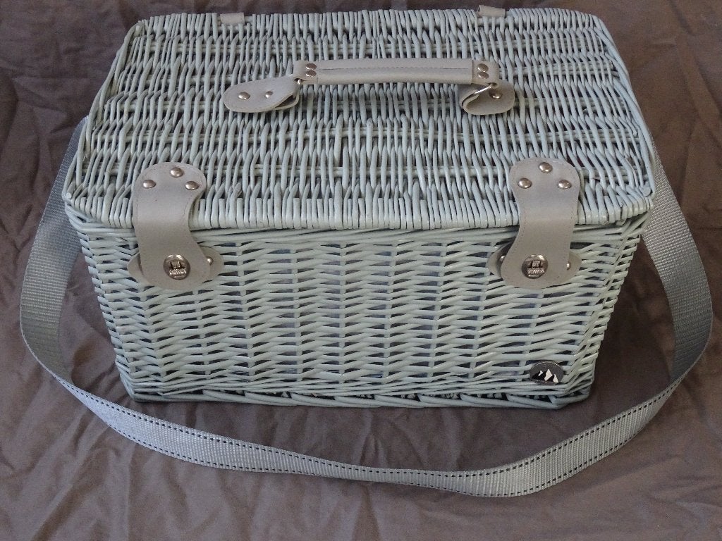 picknickmand Cilio Outdoor rieten picknick mand 4-personen, Ophalen of Verzenden, Zo goed als nieuw