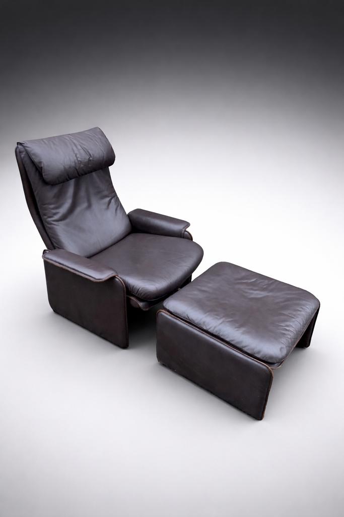 De Sede DS relaxfauteuil & ottoman in Top staat!, Huis en Inrichting, Fauteuils, Nieuw, Leer, 50 tot 75 cm, 75 tot 100 cm, Ophalen of Verzenden