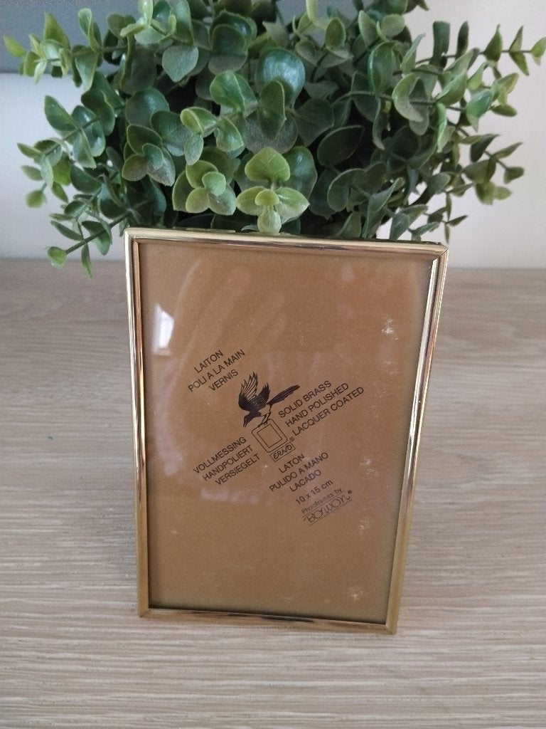 vintage messing fotolijst, Minder dan 50 cm, Metaal of Aluminium, Ophalen of Verzenden, Zo goed als nieuw