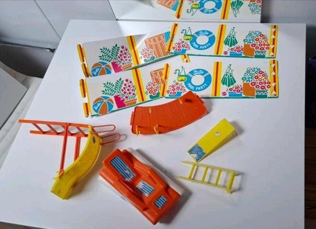 Delen van Vintage Mattel 1973 Barbie's Pool Party  No. 7795, Ophalen of Verzenden, Gebruikt