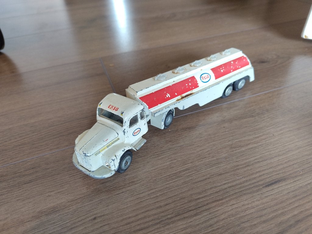Vintage Tekno Denmark Scania-Vabis ESSO tankwagen, Ophalen of Verzenden, Gebruikt