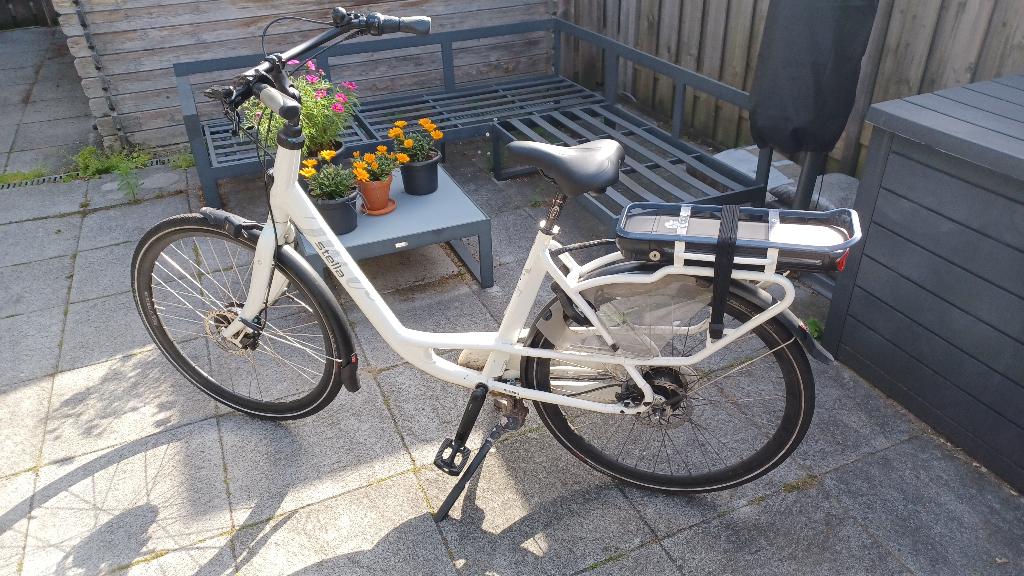 Stella Fiore mamafiets inclusief accu en oplader, Fietsen en Brommers, Fietsen | Dames | Moederfietsen, 0 zitjes, Schijfrem, Ophalen