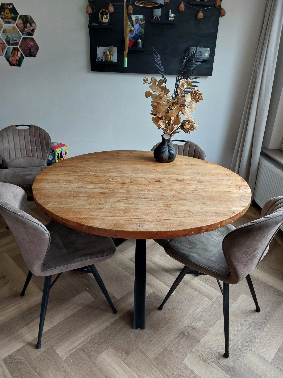 pronto Romano zware ronde tafel, Ophalen, Rond, Vier personen, Overige houtsoorten