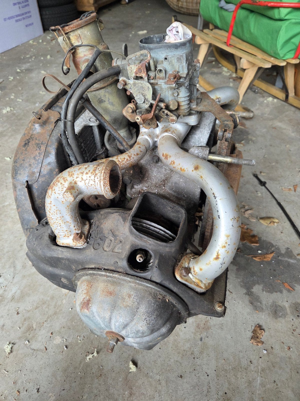Motorblok en versnellingsbak 2cv, Ophalen