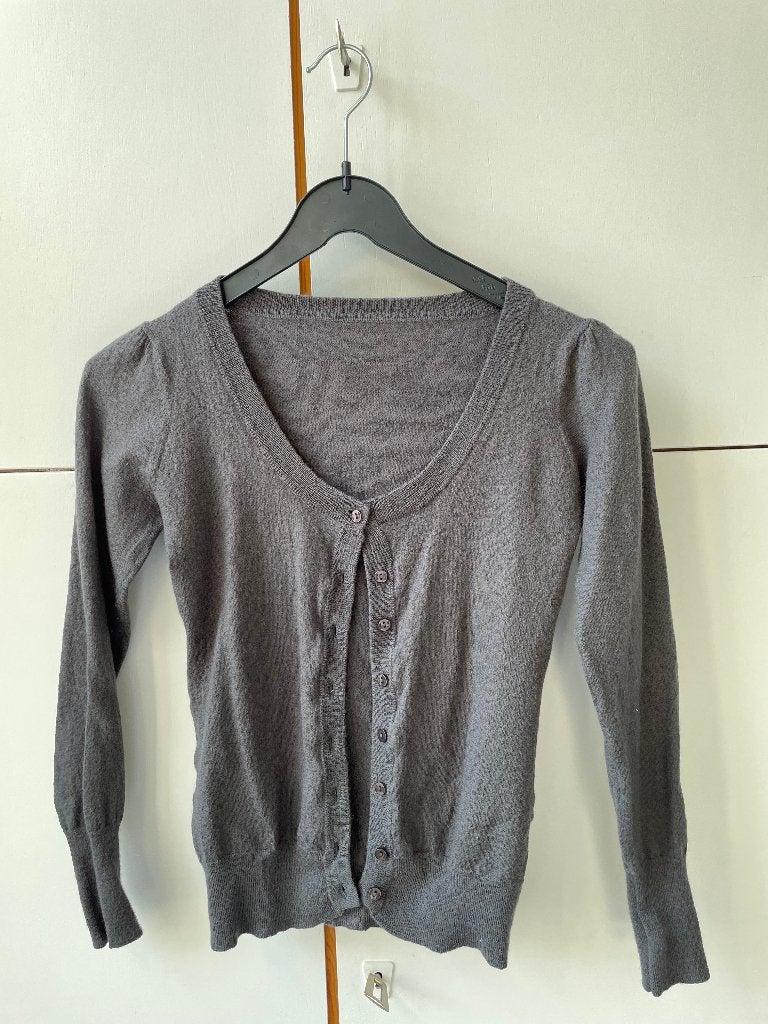 Grijs vest Kocca, 50% merino wol, valt als xs, Kocca, Ophalen of Verzenden, Zo goed als nieuw, Maat 34 (XS) of kleiner
