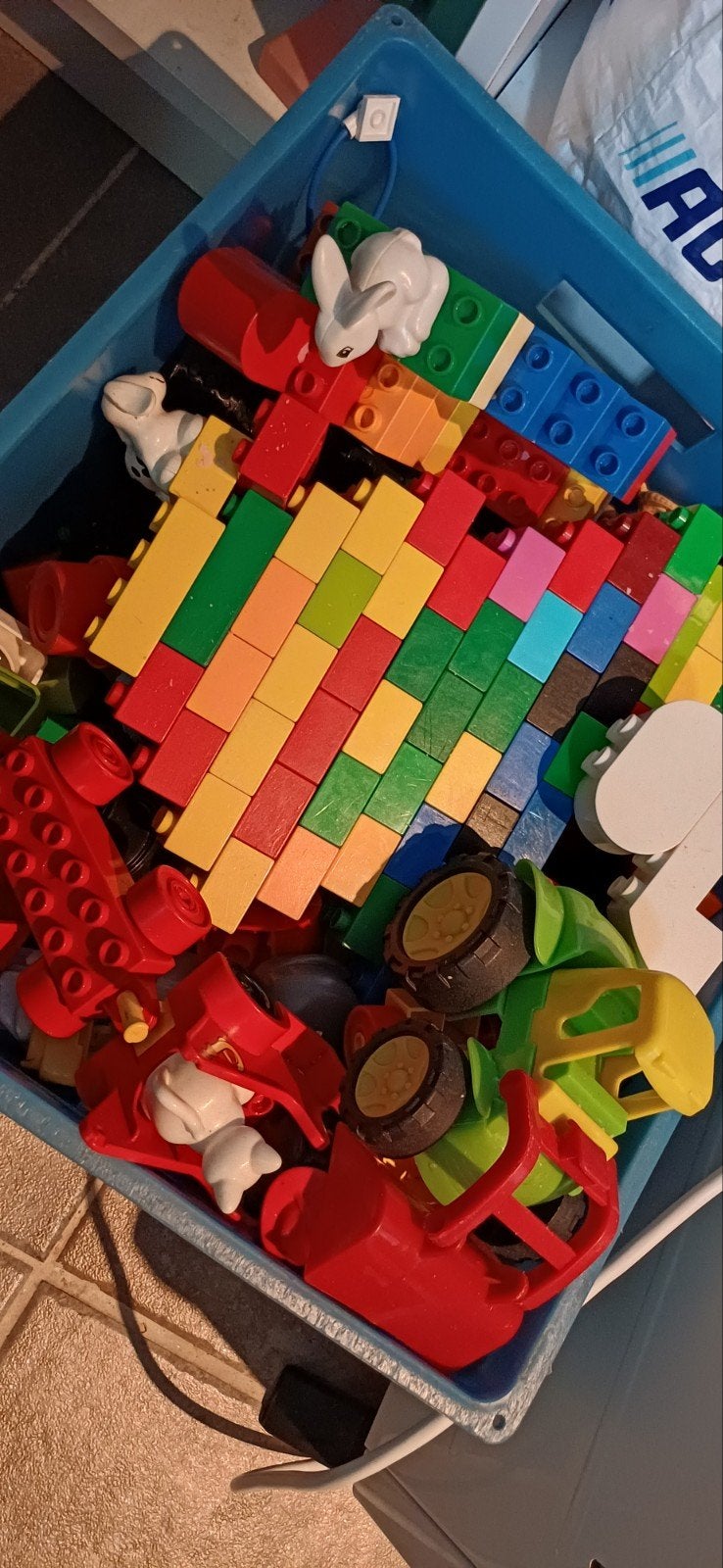 Grote partij Duplo en Lego Primo blokken en onderdelen, Ophalen, Gebruikt, Losse stenen, Duplo