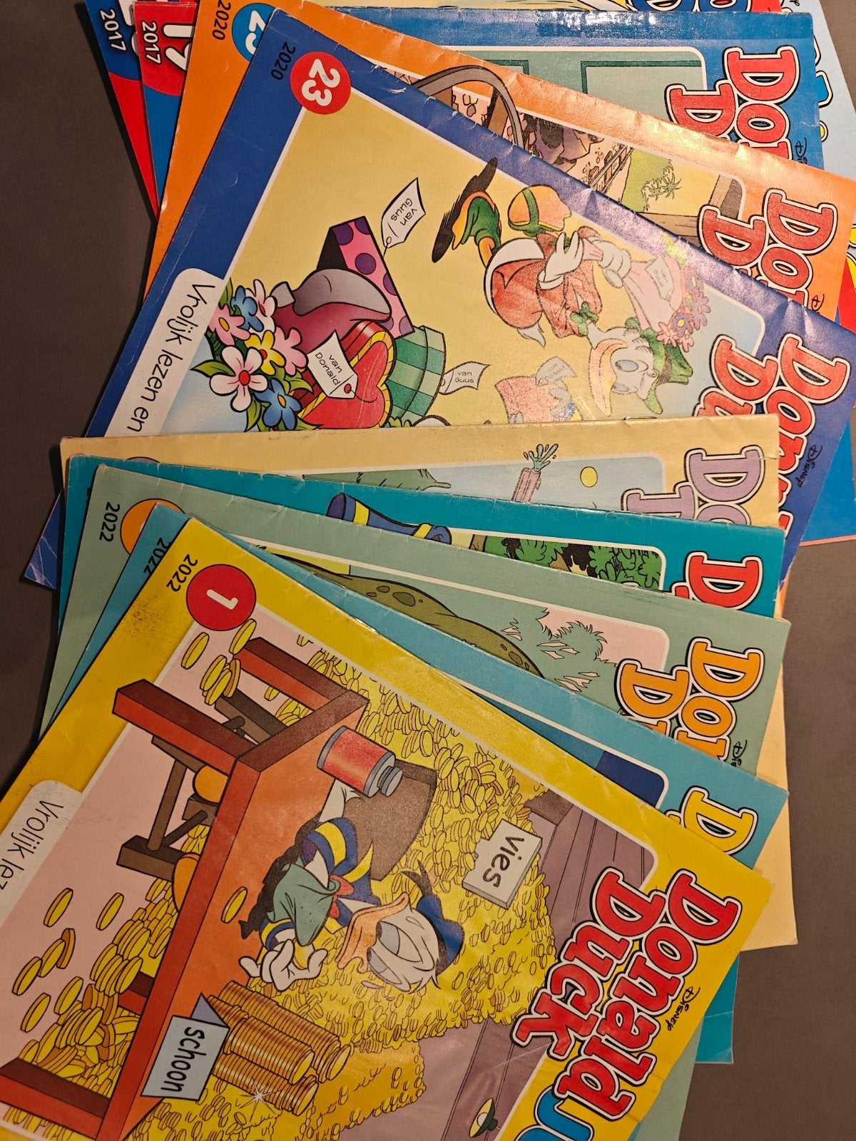 10 Donald Duck Junior (verschillende jaargangen), Meerdere comics, Ophalen, Gelezen, Europa
