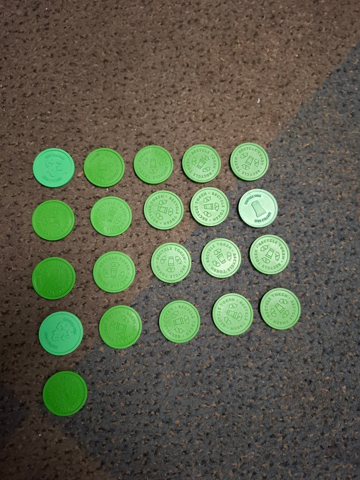 bekermunten recycle munten consumptie, Ophalen, Buitenland, Munten