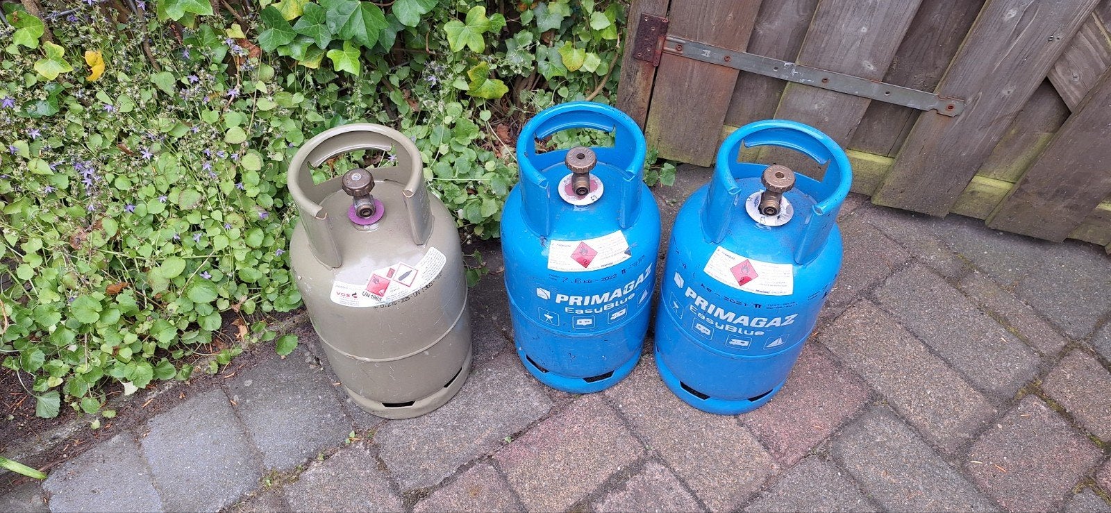 Primagas EasyBlue gasflessen (leeg), Ophalen of Verzenden, Gebruikt
