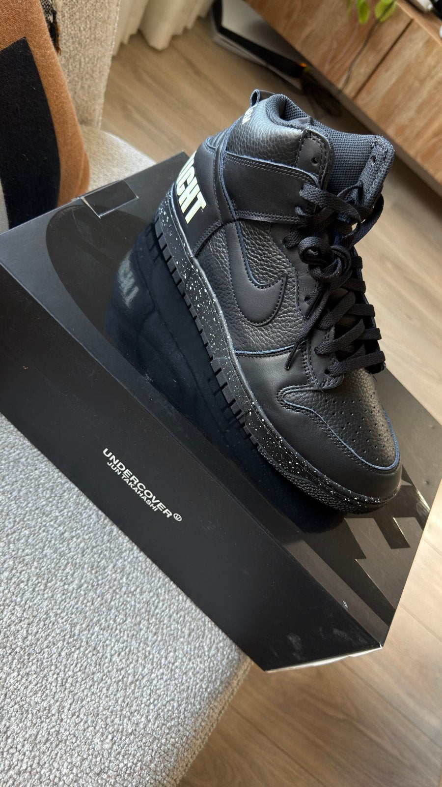 Nike Dunk High x Undercover Chaos Black - Maat 44,5 (Deadsto, Ophalen of Verzenden, Nieuw, Zwart, Sneakers of Gympen