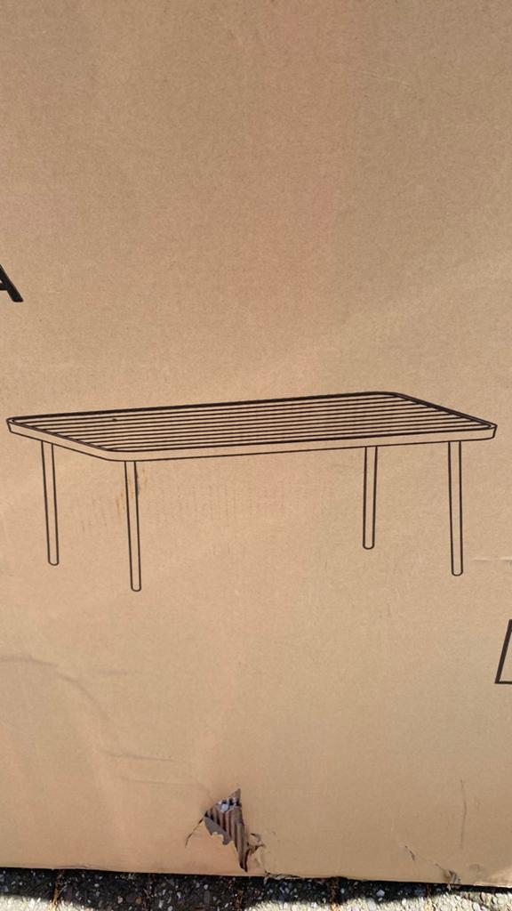 Nieuwe Wakefield Tavira tuintafel, antraciet staal, Tuin en Terras, Ophalen, Nieuw, Rechthoekig, Metaal