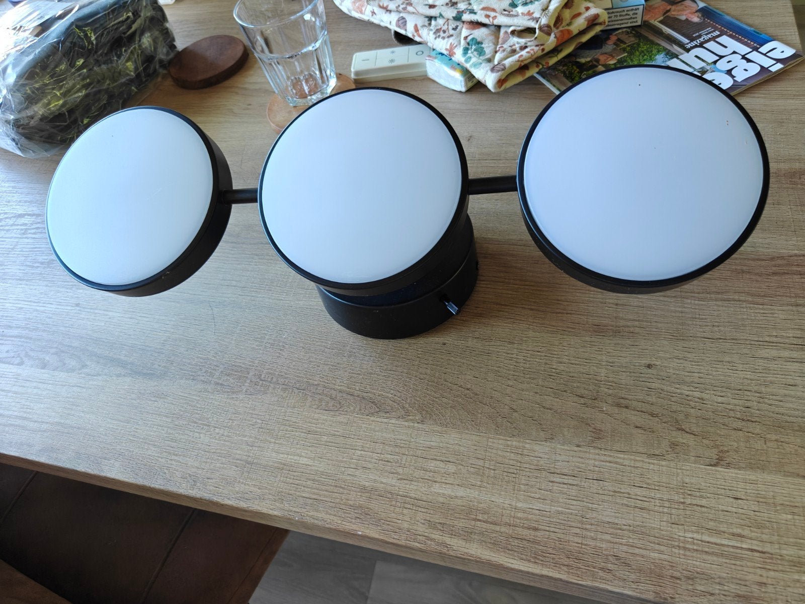 IKEA KABOMBA LED-wandlamp dimbaar mat/zwart badkamerlamp, Huis en Inrichting, Dimbaar, Zwart, IKEA, Zo goed als nieuw