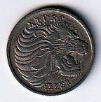 25  cent  1977   Ethiopië. km 46.1  ( 0,65 euro ), Ophalen of Verzenden, Overige landen, Losse munt