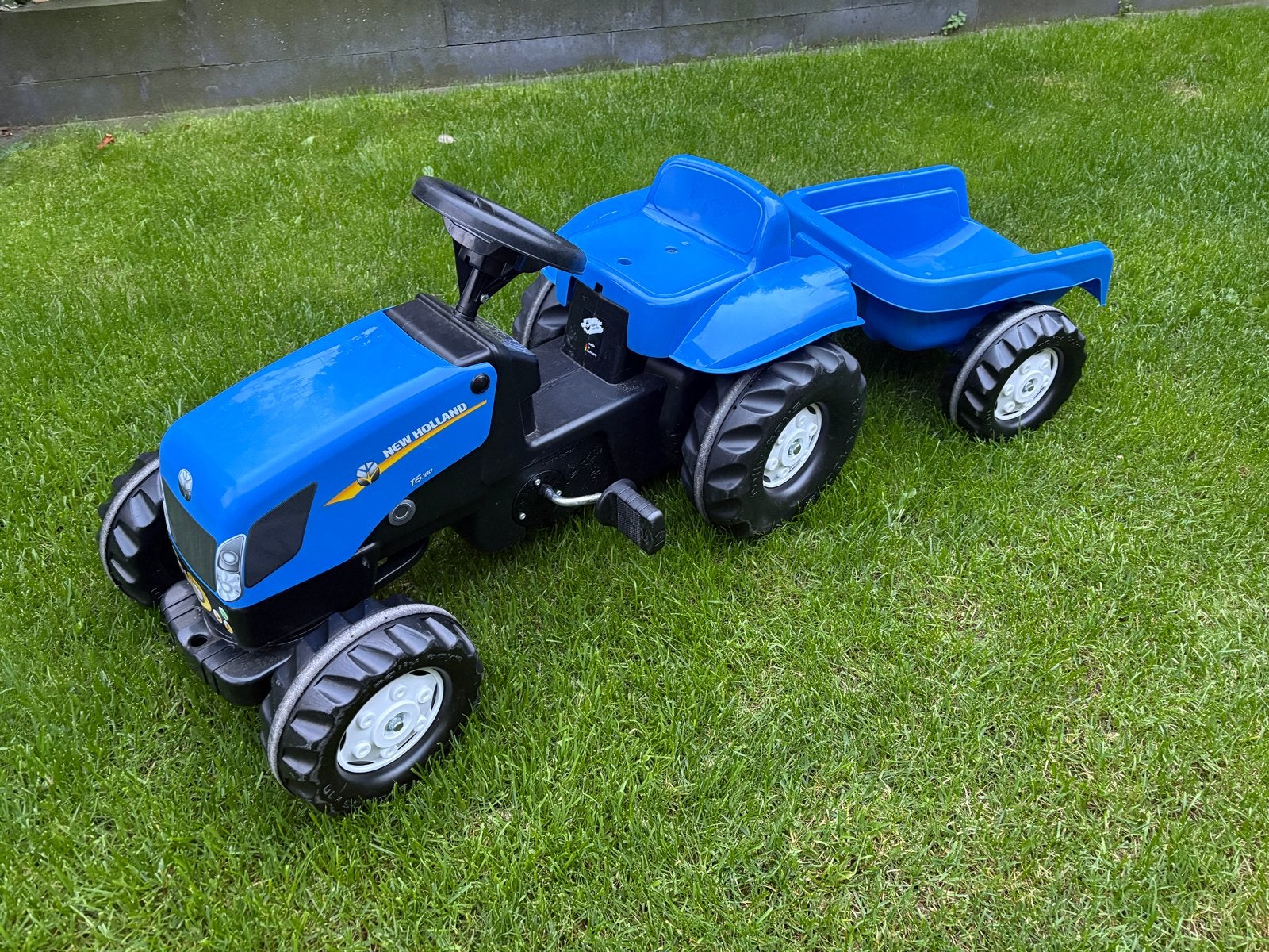 Rolly Toys rollykid New Holland trap tractor met aanhanger, Ophalen, Zo goed als nieuw