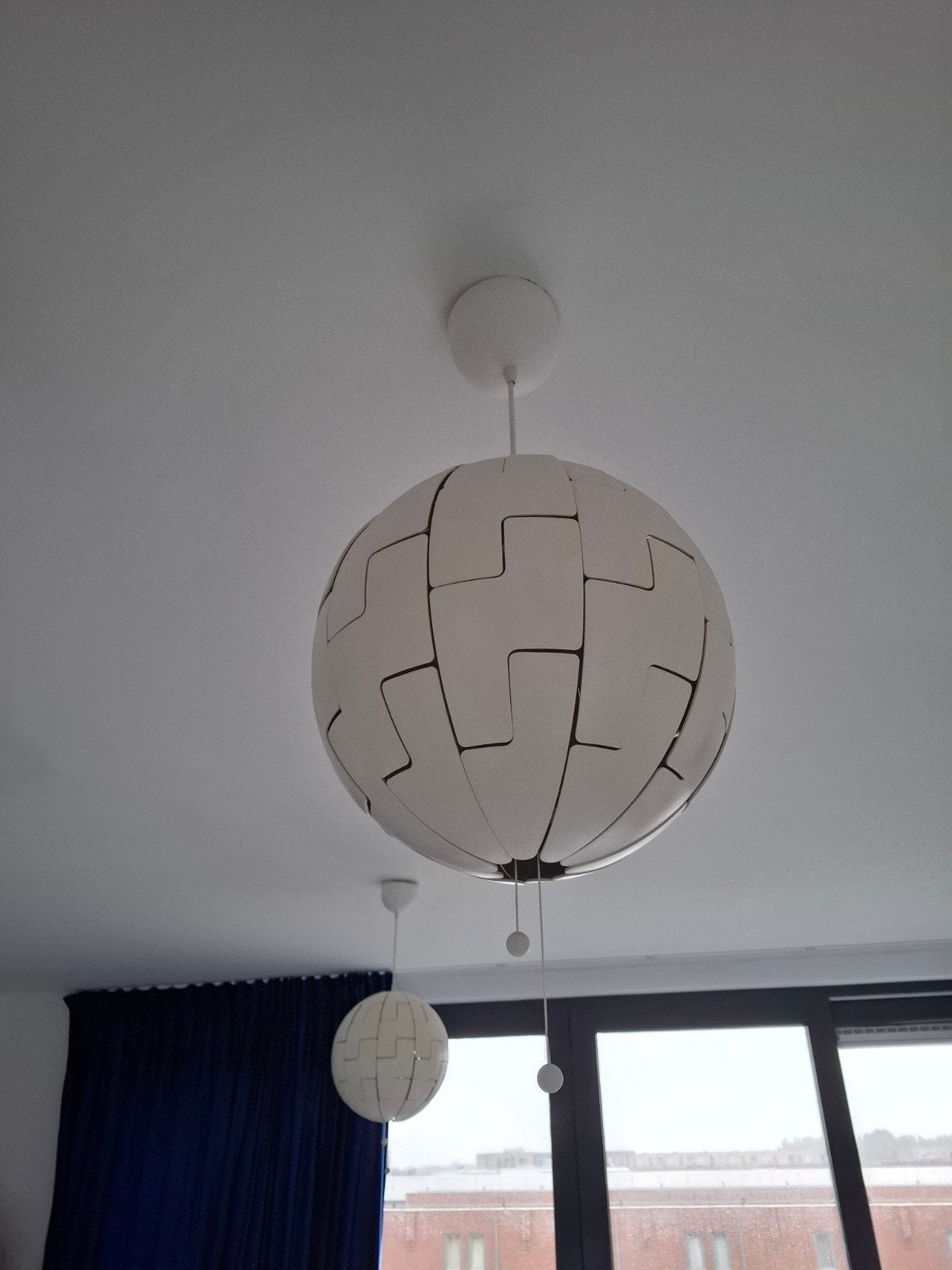 IKEA PS 2014 Hanglamp - Wit, geel verkleurd, Huis en Inrichting, Ophalen, Kunststof, Gebruikt, Modern, Scandinavisch