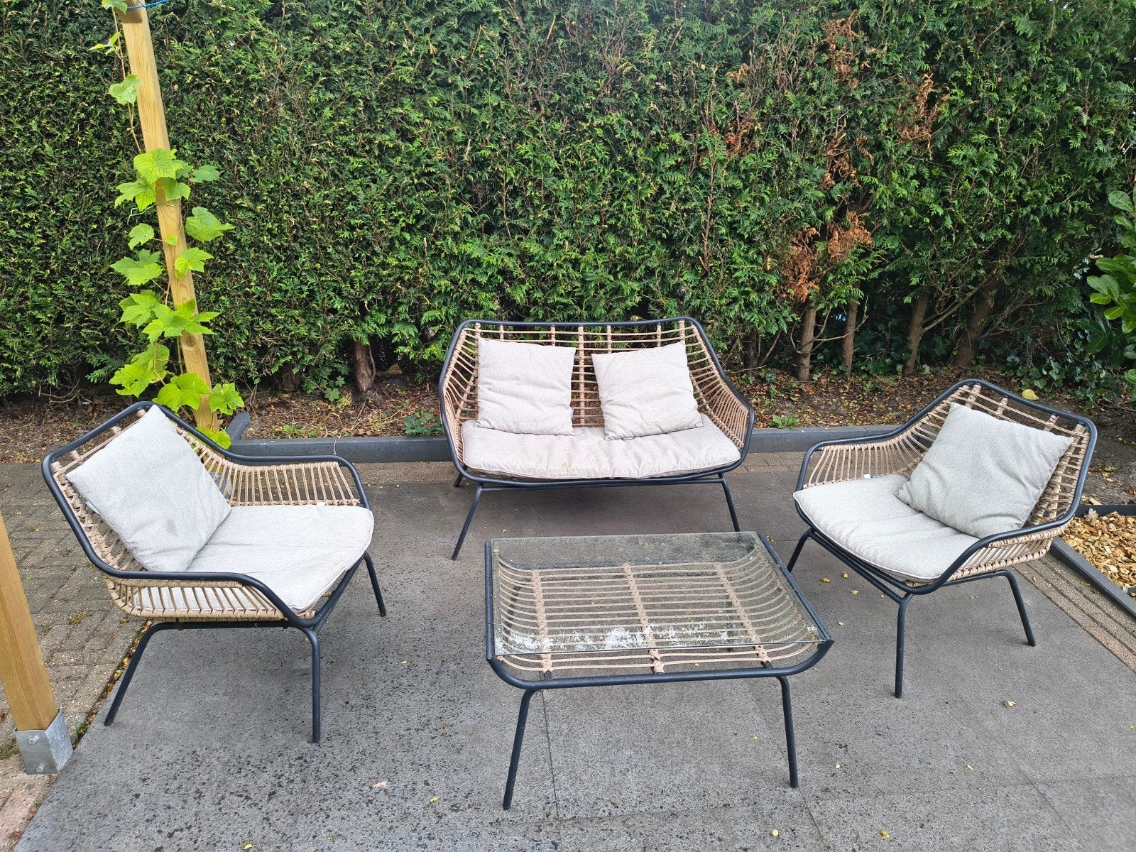 Lounge setje, Tuin en Terras, Ophalen, Gebruikt, 2 zitplaatsen