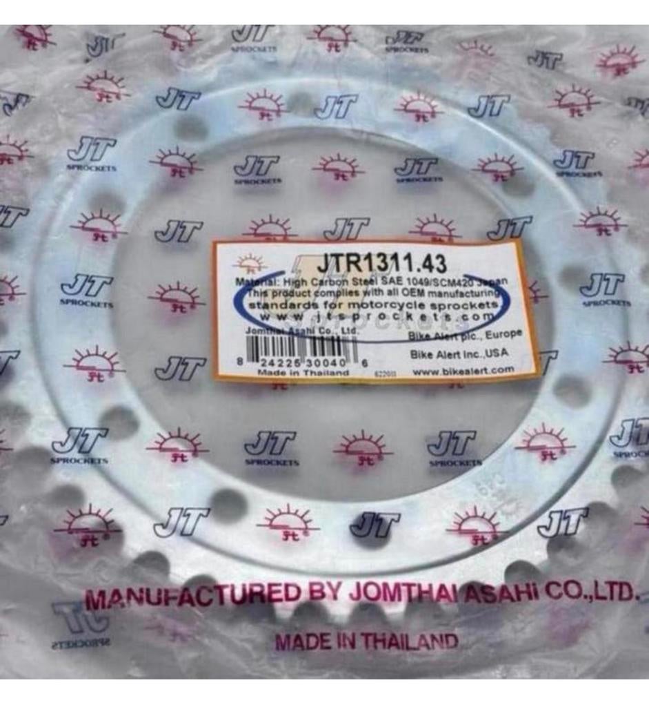 JT Achter Tandwiel JTR1311-43 Tanden Honda NTV650 K2 BRO'S, Ophalen of Verzenden, H, H, H