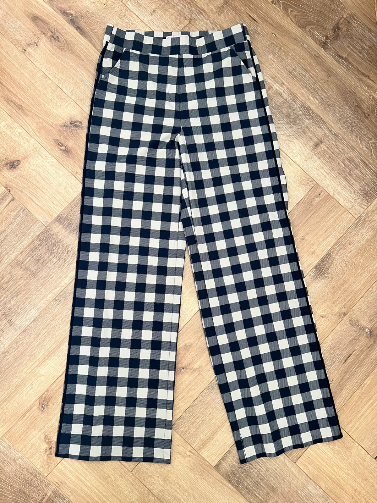 Studio anneloes lexie check broek M cappuchino / donkerblauw, Maat 38/40 (M), Blauw, Ophalen of Verzenden, Zo goed als nieuw