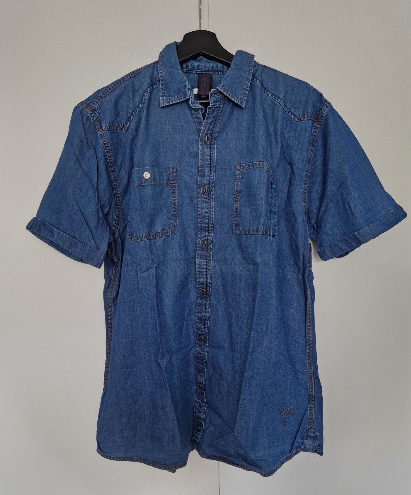Blauwe spijkerblouse van Revelation maat XL. De Sting., Blauw, Ophalen of Verzenden, Zo goed als nieuw, Revelation