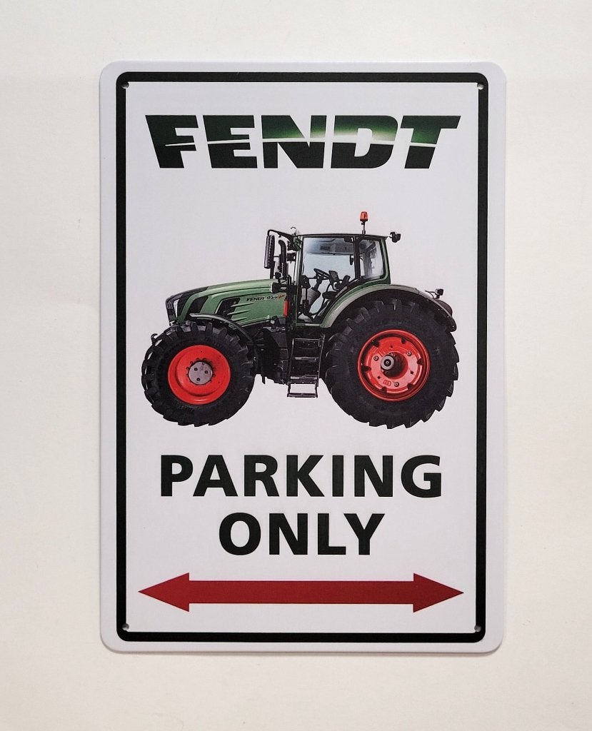 Fendt Tractor parking only reclamebord van metaal wandbord, Verzamelen, Merken en Reclamevoorwerpen, Reclamebord, Info@deconoord.nl