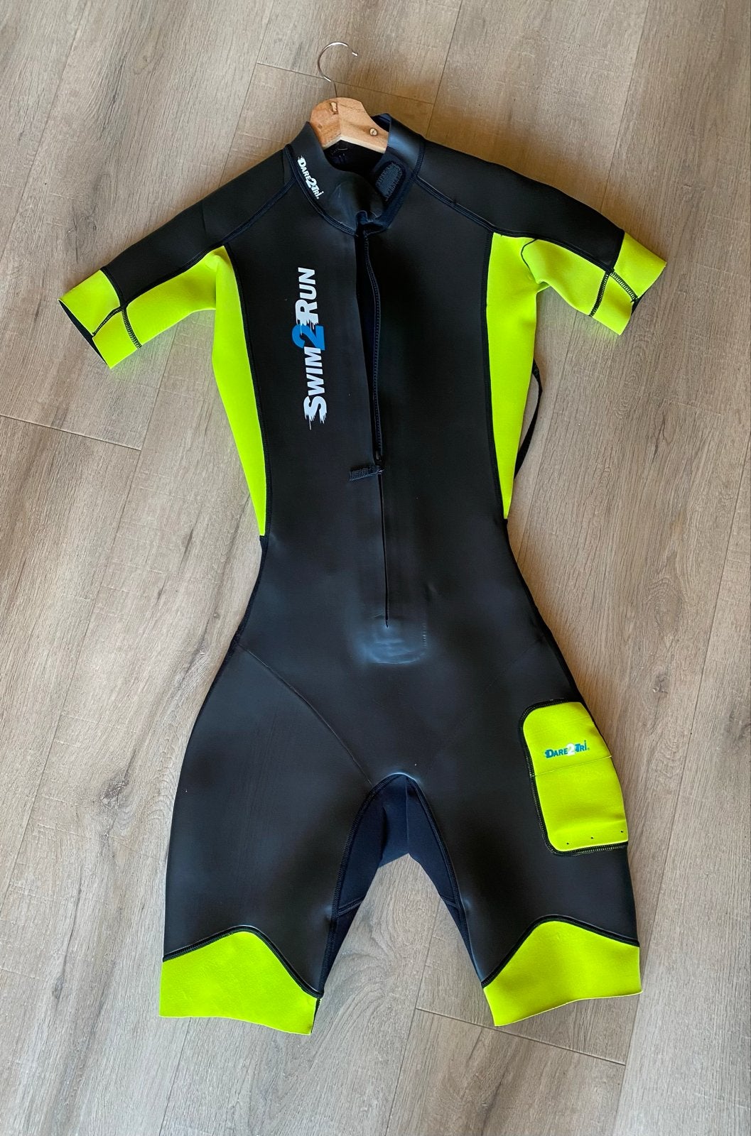 Dare2Tri SwimRun wetsuit - Zwart/Neon Geel, Ophalen of Verzenden, Nieuw, Zwart, Overige typen