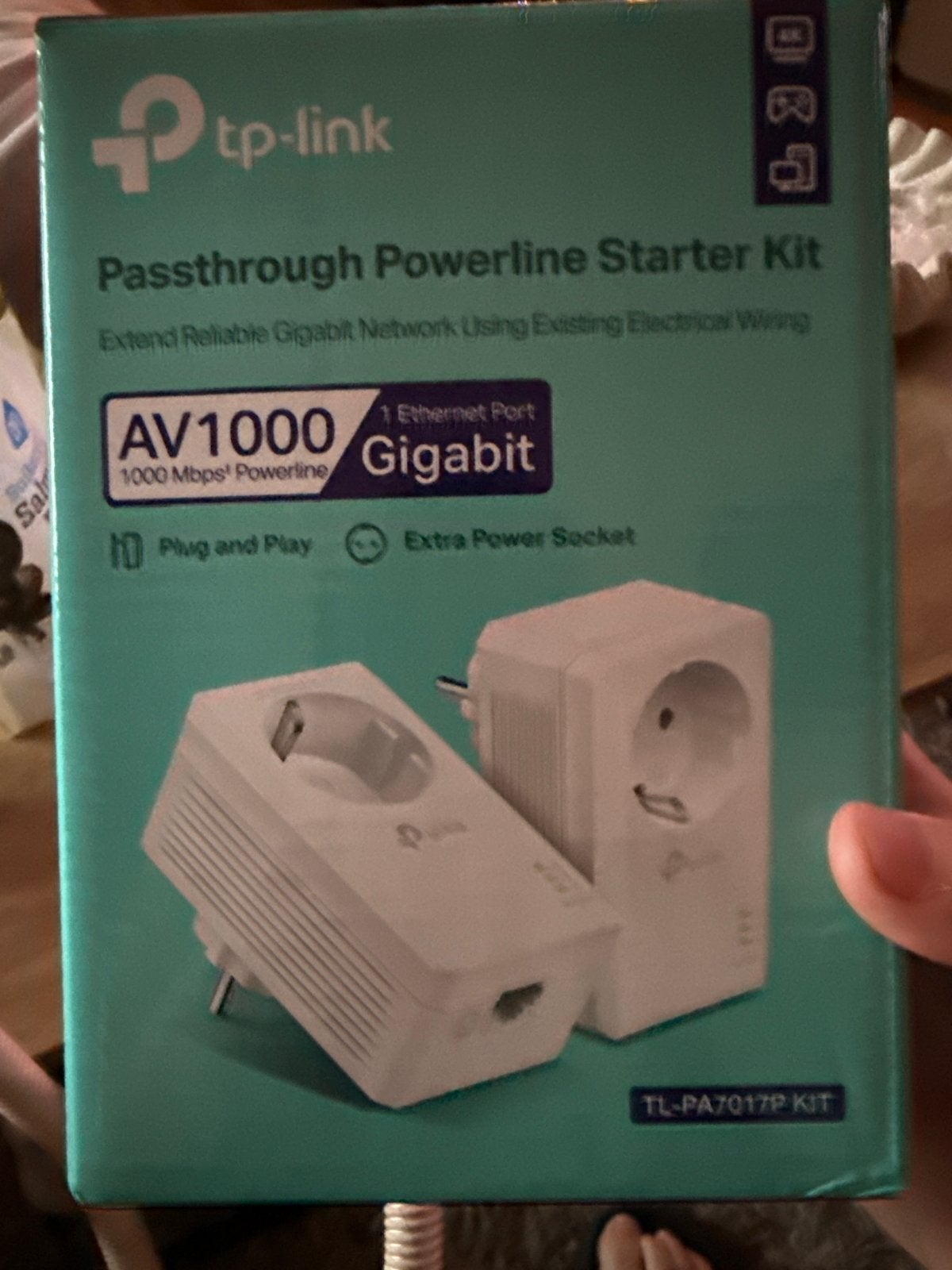 TP-Link Passthrough Powerline Starter Kit AV1000, Ophalen of Verzenden, Nieuw