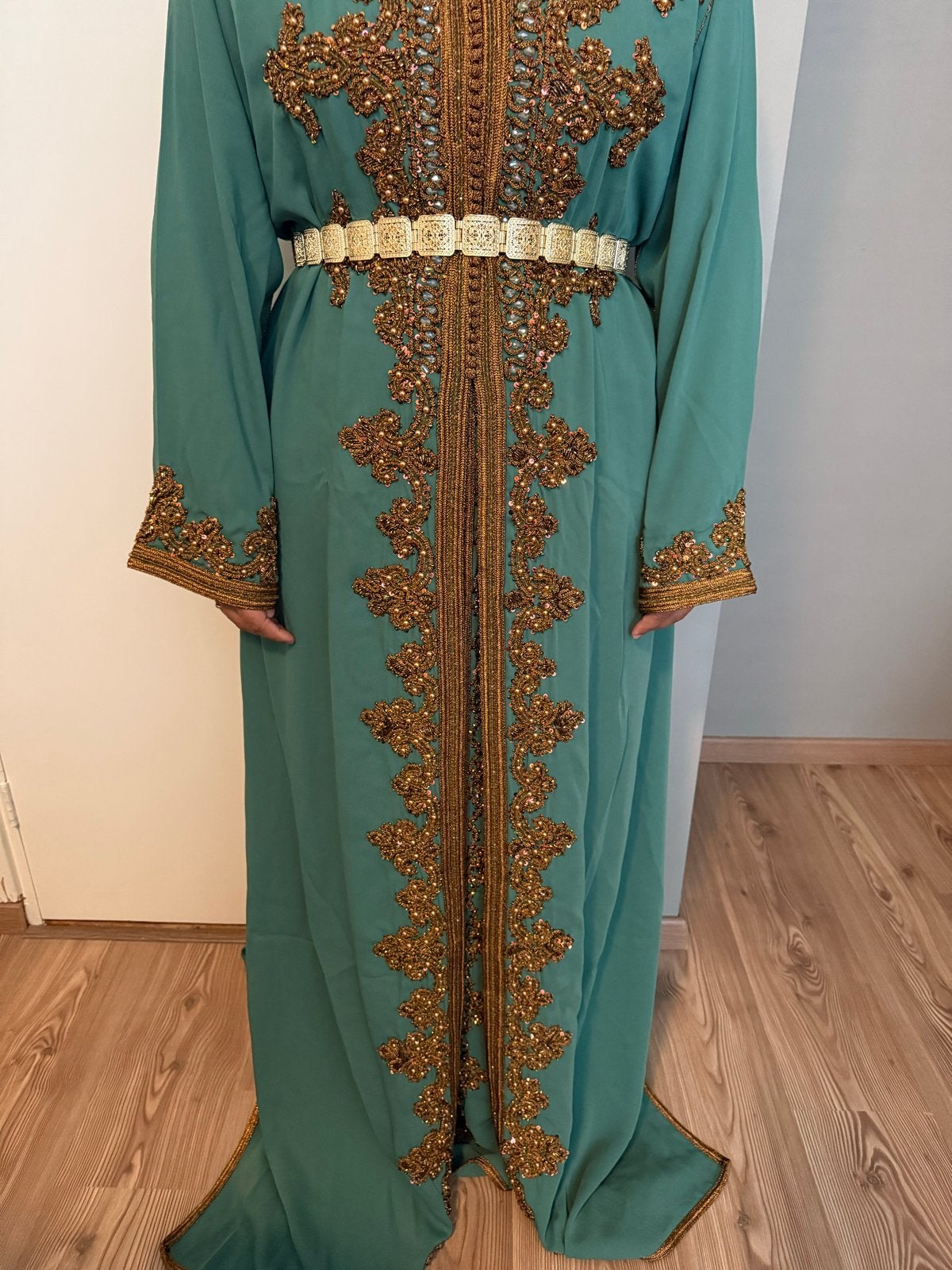 Prachtige Marokkaanse Kaftan/takchita( nieuw), Maat 42/44 (L), Ophalen of Verzenden, Zo goed als nieuw, Onder de knie