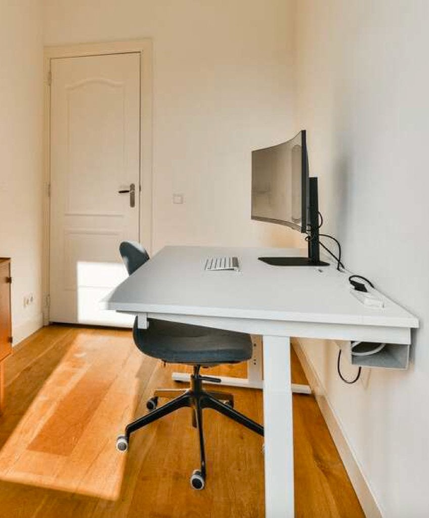 MITTZON Ikea bureau 140x80cm, Huis en Inrichting, Bureaus, Zo goed als nieuw, IKEA, Modern, Demontabel, In hoogte verstelbaar