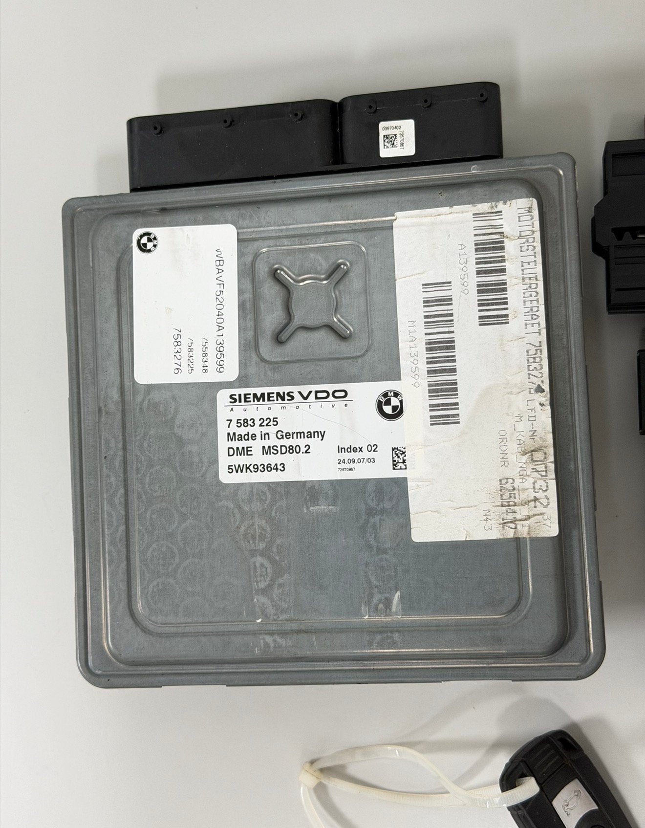 BMW 318i ECU pakket DME MSD80.2 CAS3 Sleutel 7583225 318, Ophalen of Verzenden, P, P, P