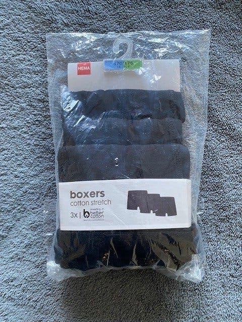Hema set met 3x zwarte boxers, maat 170/176, nieuw!!!, Nacht- of Onderkleding, Nieuw, Ophalen of Verzenden, Hema