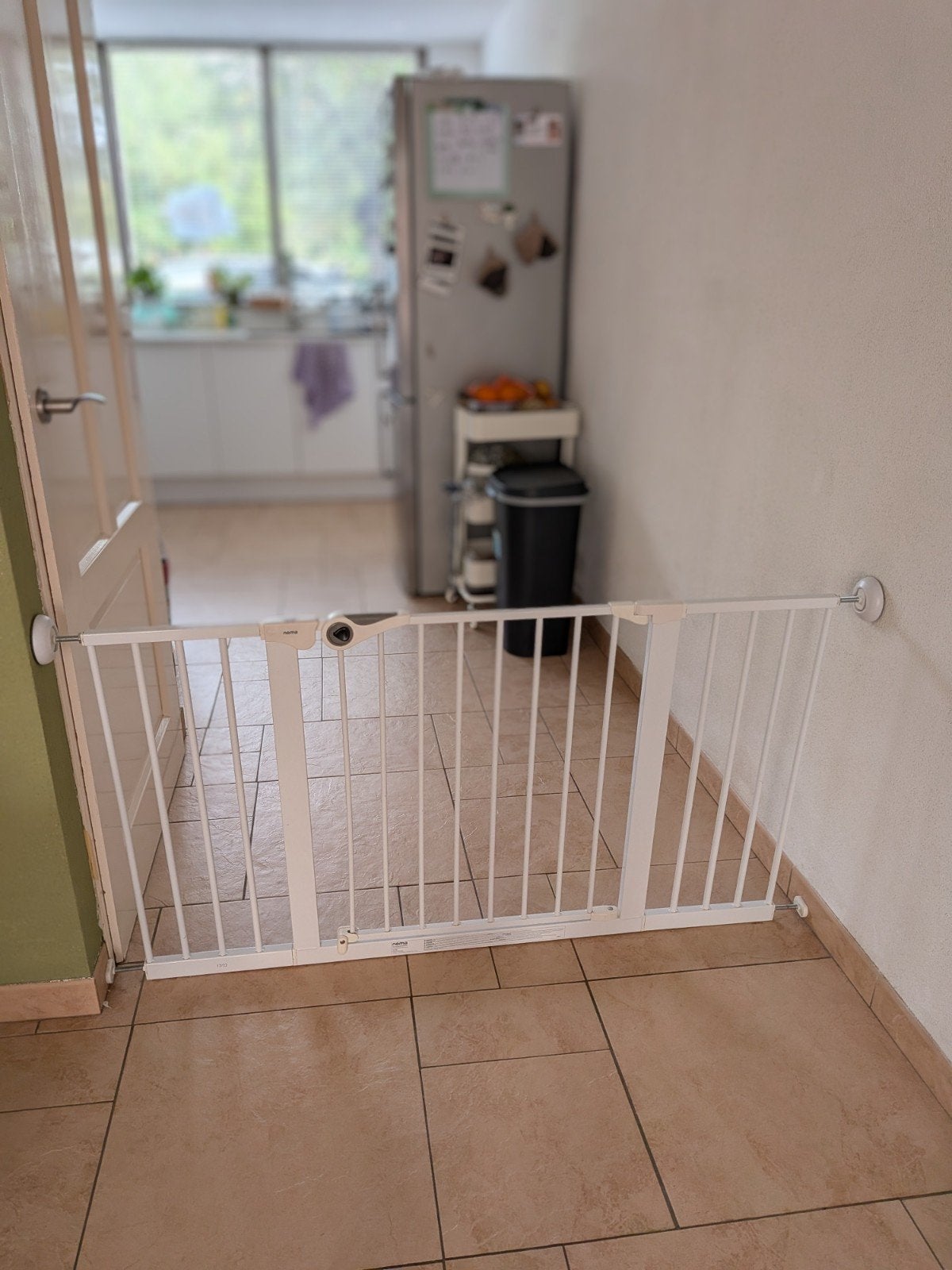 Noma Easy Fit Klemhekje - Wit, Uitschuifbaar tot 1.3m, Ophalen, Gebruikt, Metaal of IJzer, 115 cm of meer