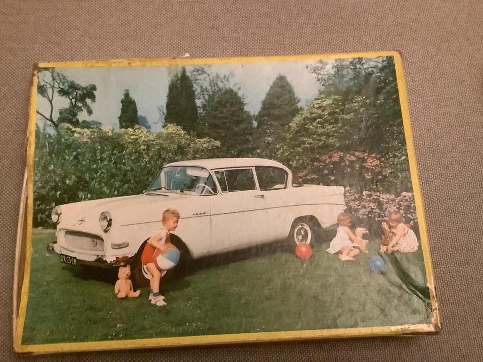 Oude Opel Record Houten Puzzel ( compleet), Verzamelen, Ophalen of Verzenden, Gebruikt