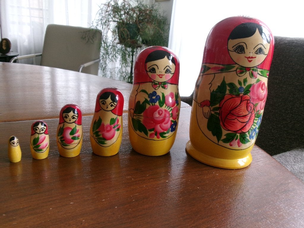 traditionele houten Russische Matroesjka, Ophalen of Verzenden