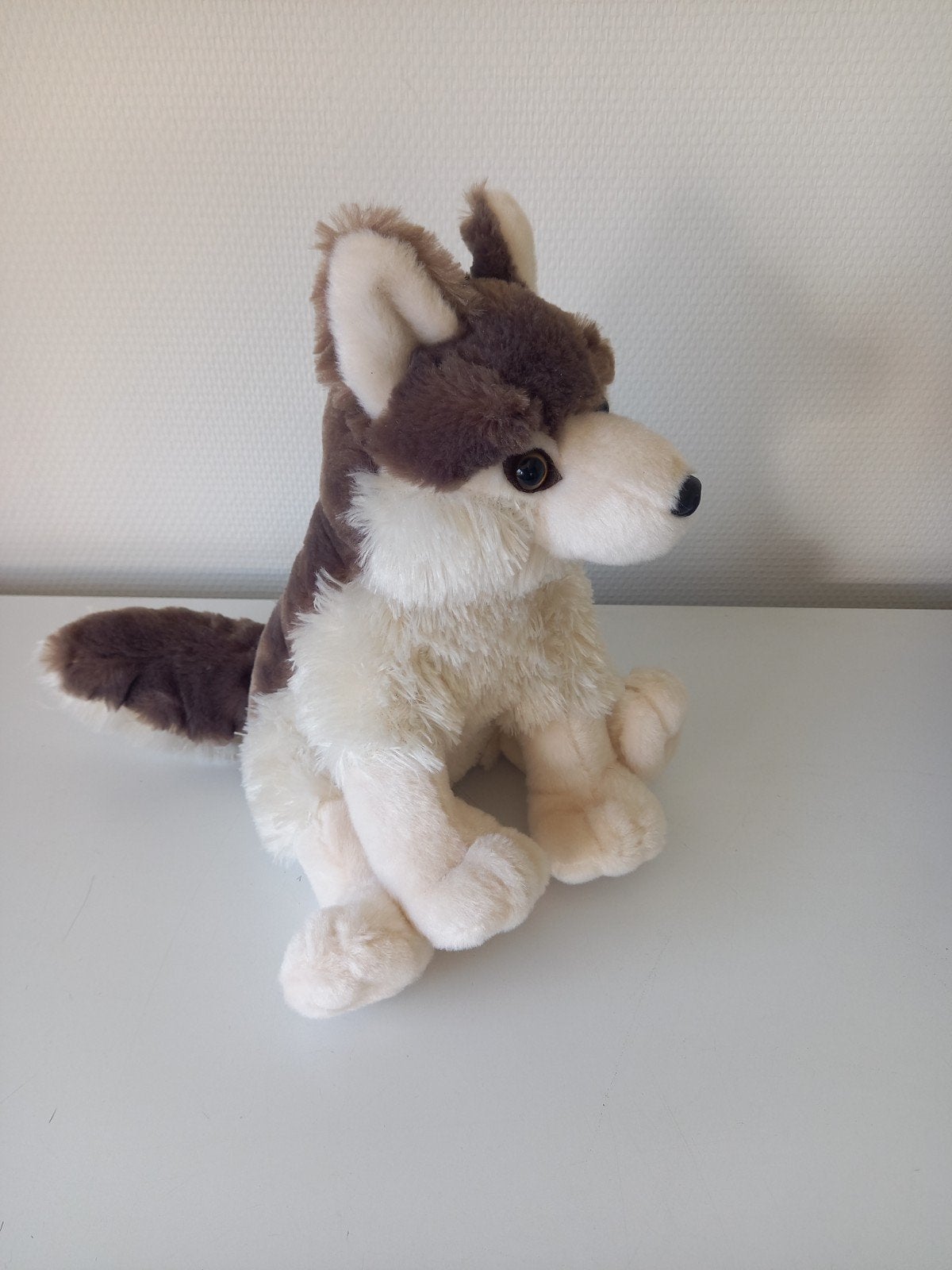 Nieuwe knuffel wolf/hond - 32 cm hoog, Nieuw, Middelgroot (20 tot 80 cm), Bruin, Hond