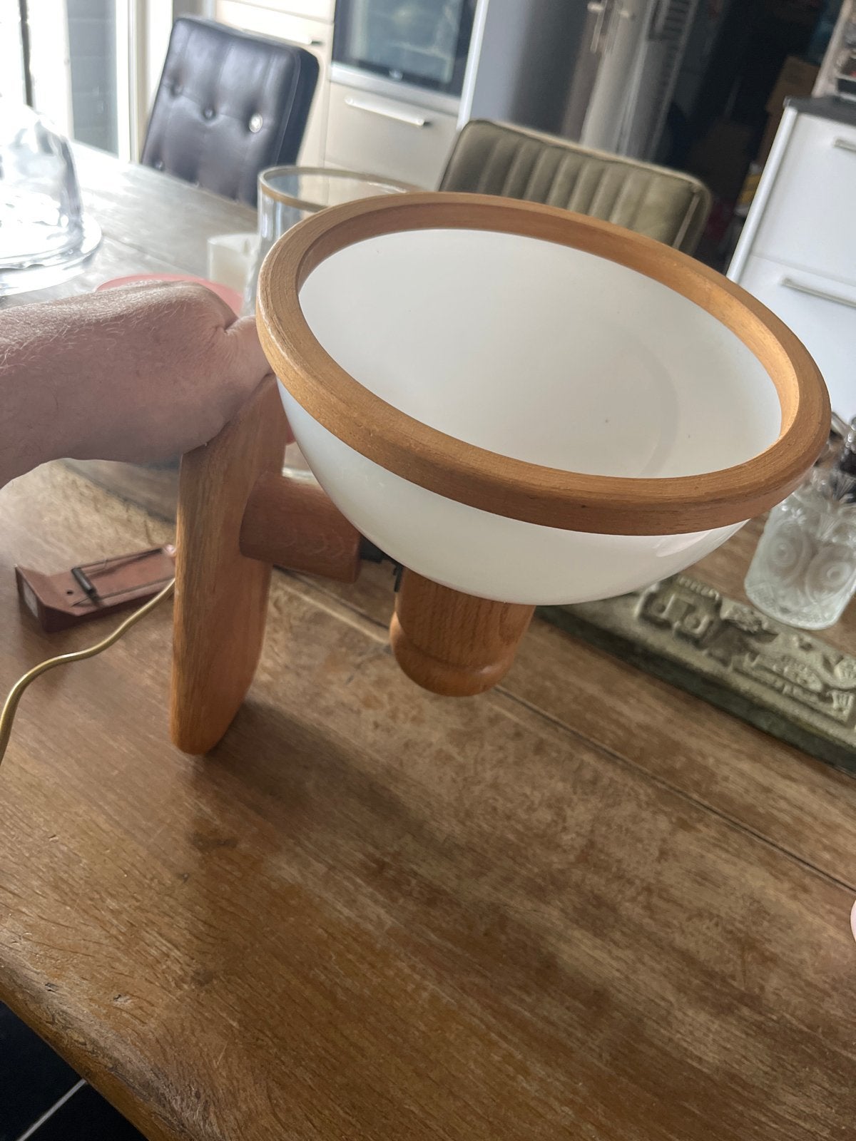 Vintage Houten wandlamp Steinhauer Apeldoorn, Ophalen of Verzenden