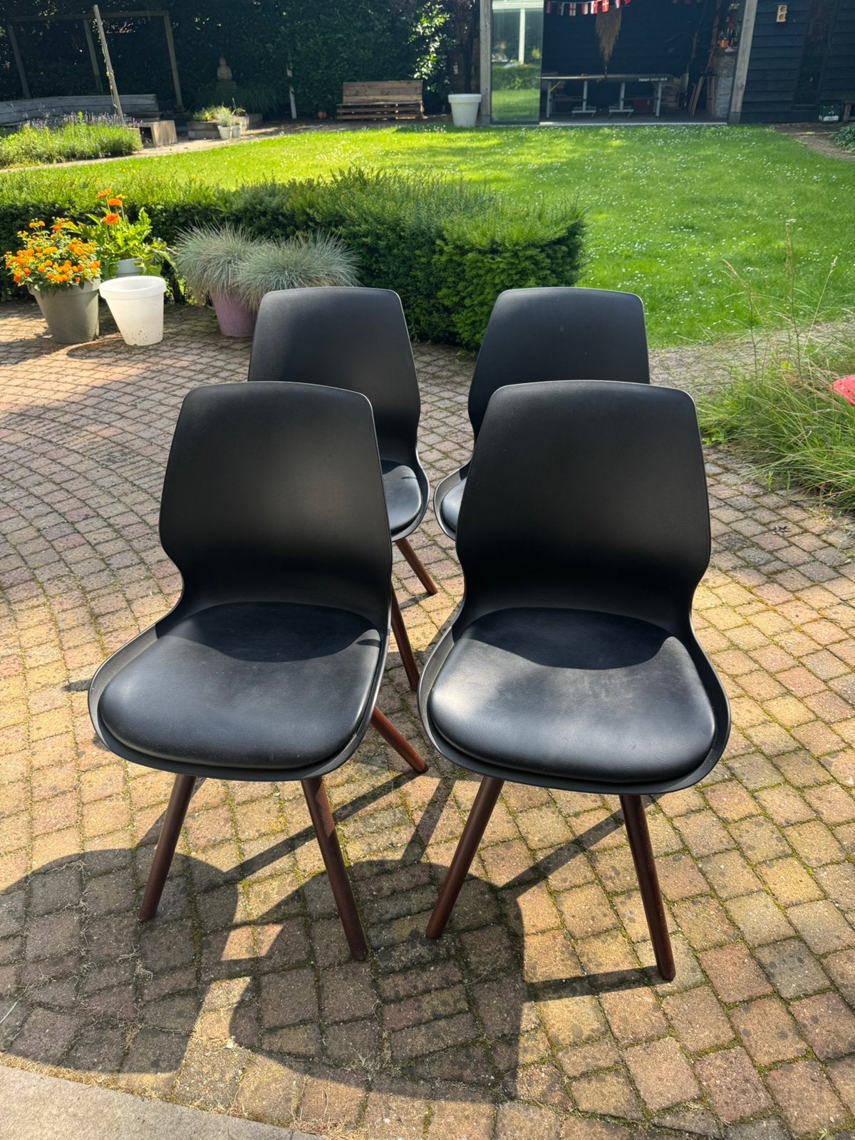 Eetkamerstoelen 4 stuks, Huis en Inrichting, Stoelen, Ophalen, Zo goed als nieuw, Vijf, Zes of meer stoelen